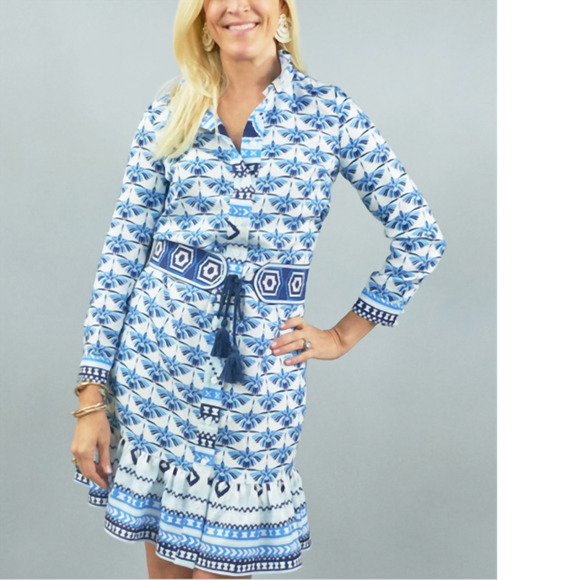 Nwt ck bradley plover dress in egret blue - Picture 1 of 1